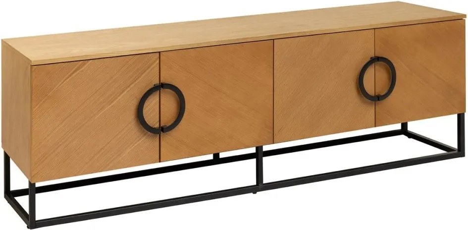 Comoda TV GRANDEZZA 180cm stejar natural
