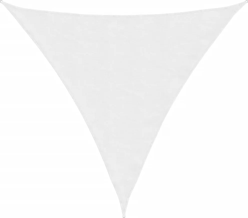 vidaXL Parasolar, alb, 3,6x3,6x3,6 m, țesătură oxford, triunghiular