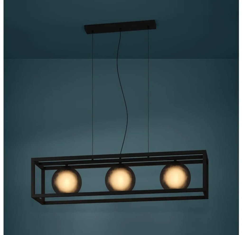 Lustră pe cablu Eglo 390215 ARANGONA 3xE27/40W/230V gri/negru