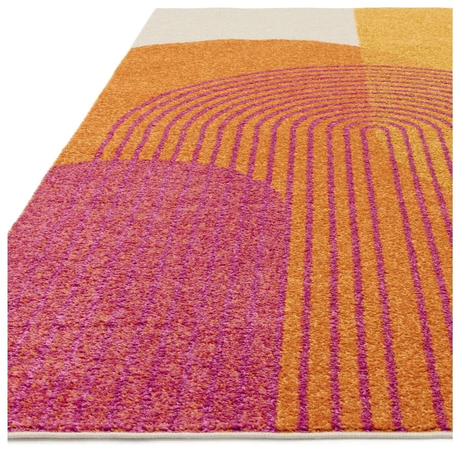 Covor galben-portocaliu 120x170 cm Muse Orange Retro – Asiatic Carpets