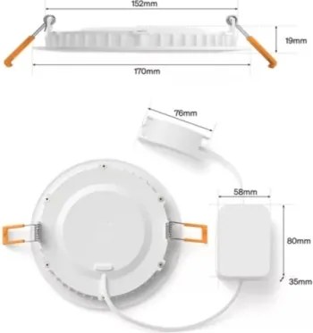 Philips - Set de 2 spoturi LED RGBW, dimabile, pentru baie, încorporate Hue SLIM LED/12W/230V IP44