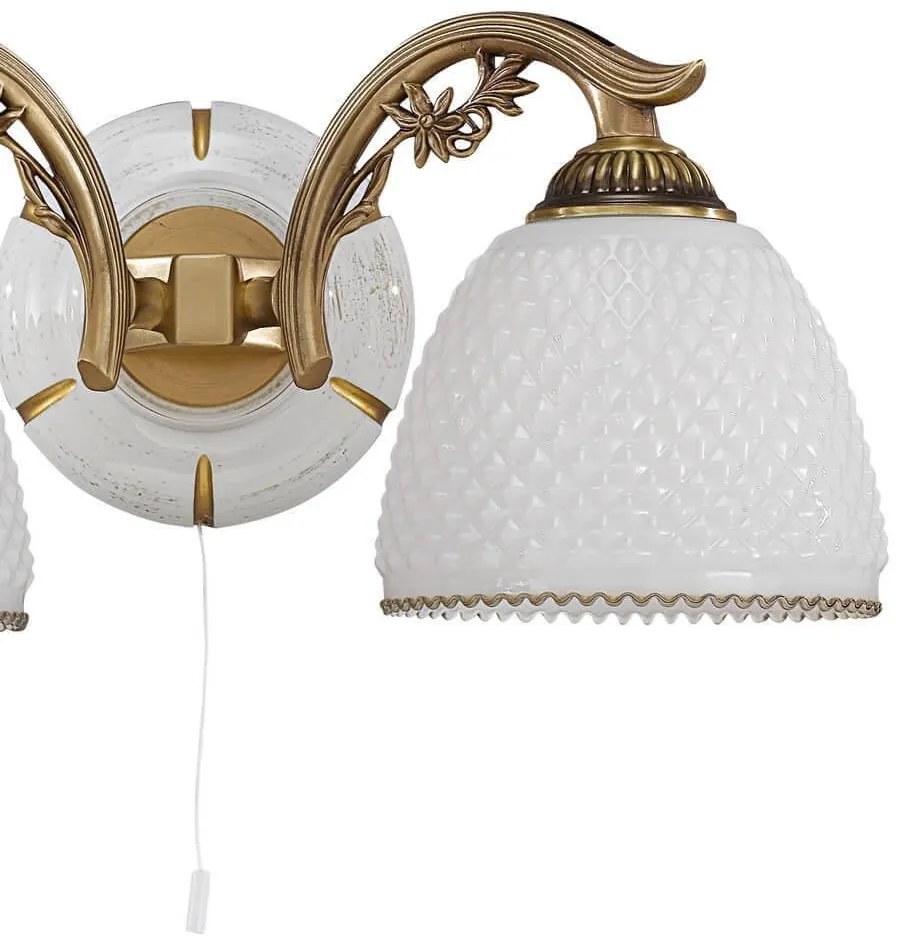 Aplica de perete cu 2 brate din alama design italian 8606