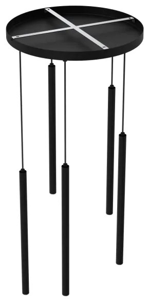 Candelabru suspendat pe cablu YORU, 8 x G9, 8 W, 230 V, negru