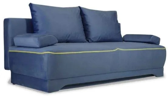 Canapea Extensibila Cu Lada Depozitare Parma, Albastru, 205 x 80 x 98 Cm