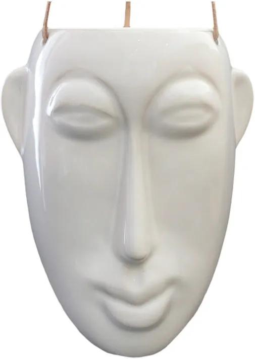 Ghiveci suspendat PT LIVING Mask, înălțime 22,3 cm, alb