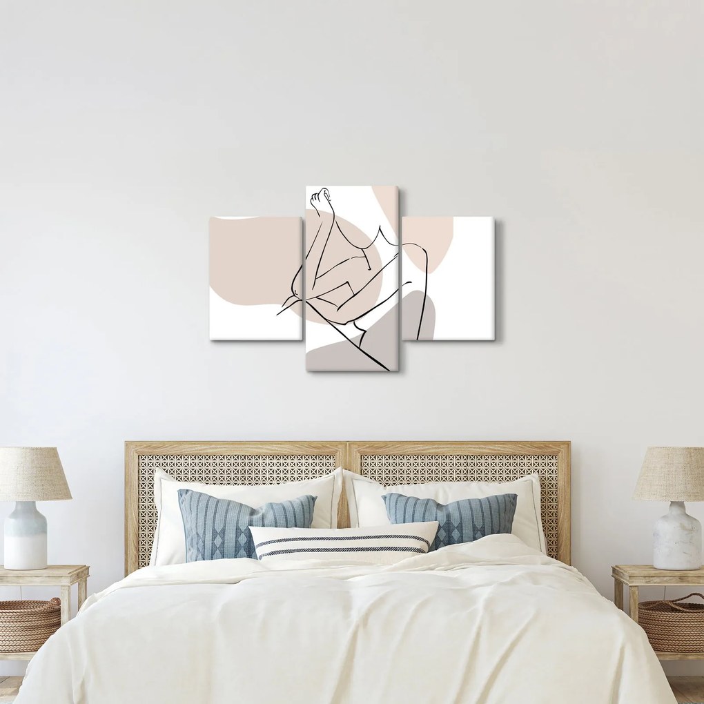 Tablou - Femeie corp linie de artă N⁰1 (90x60 cm)