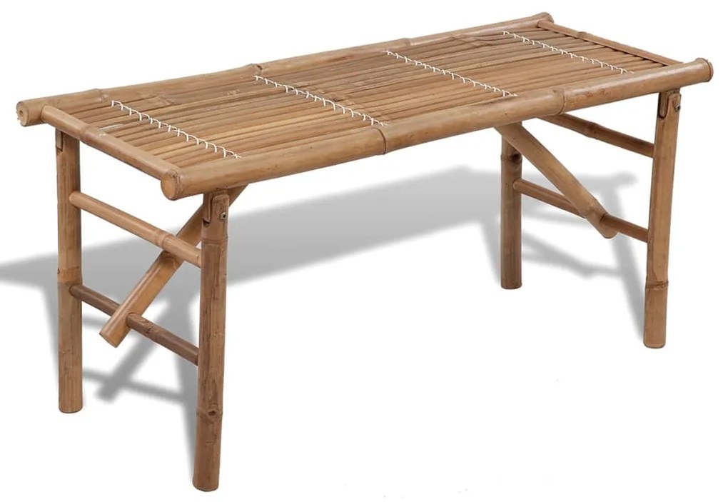 vidaXL Bancă de grădină pliabilă, 118 cm, bambus
