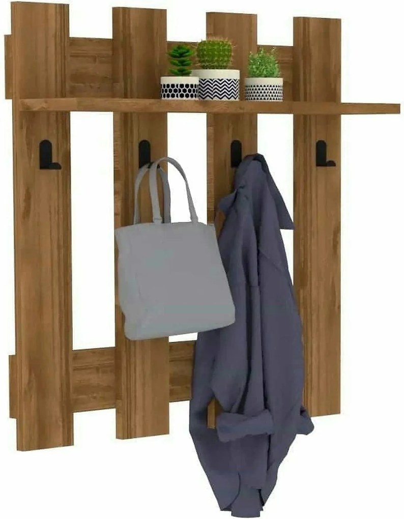 Cuier CARINA, stejar inchis, PAL melaminat, 70x18x70 cm
