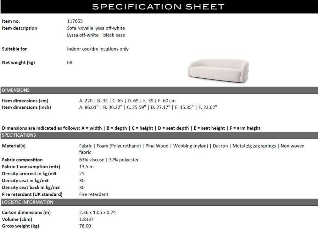 Canapea design elegant LUX Novelle