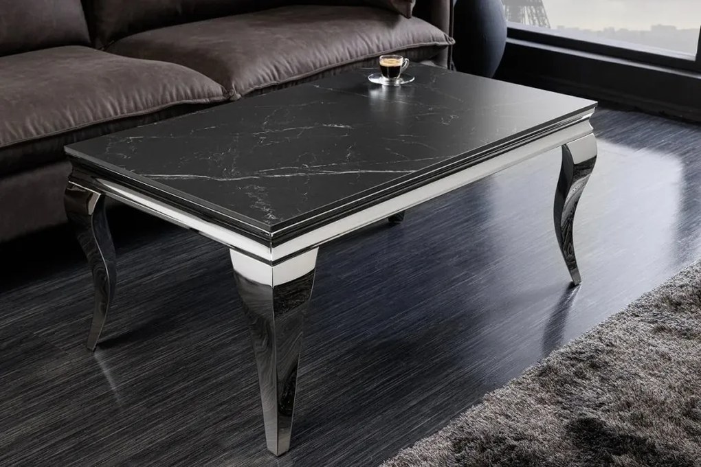 Masuta MODERN BAROCK 100cm crom/ negru A-44368 VC