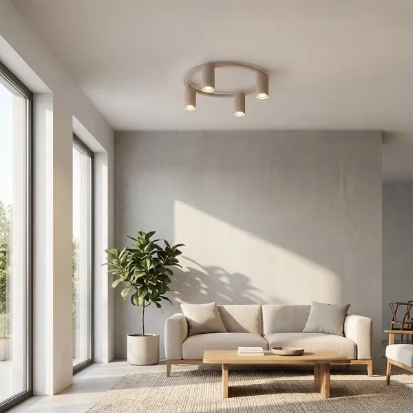 Brilagi - Plafonieră LED RGBW dimabilă SELE 4xGU10/6,5W/230V bej