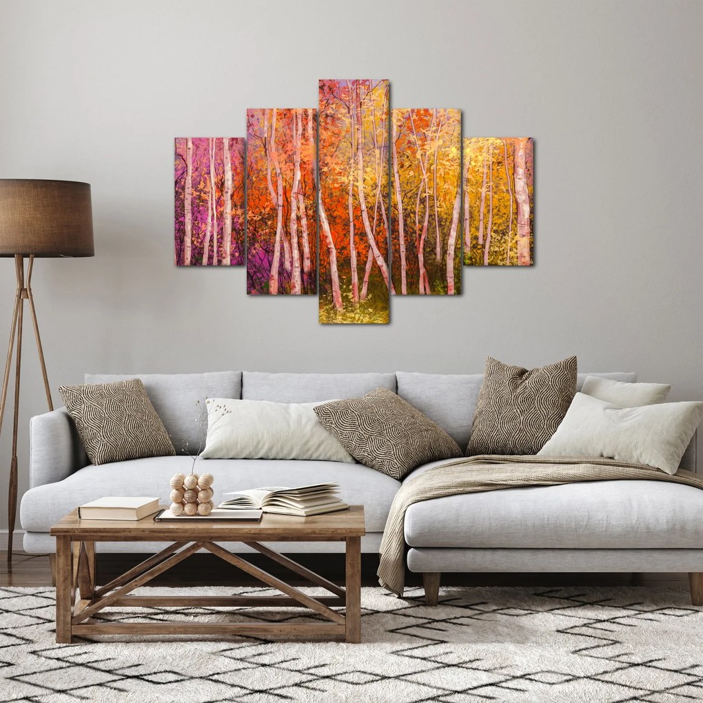 Tablou - Pădurea colorată (150x105 cm)