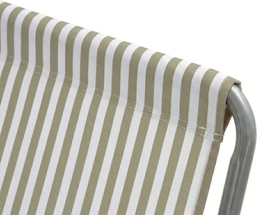 Sezlong plaja pliabil SAND STRIPES, verde