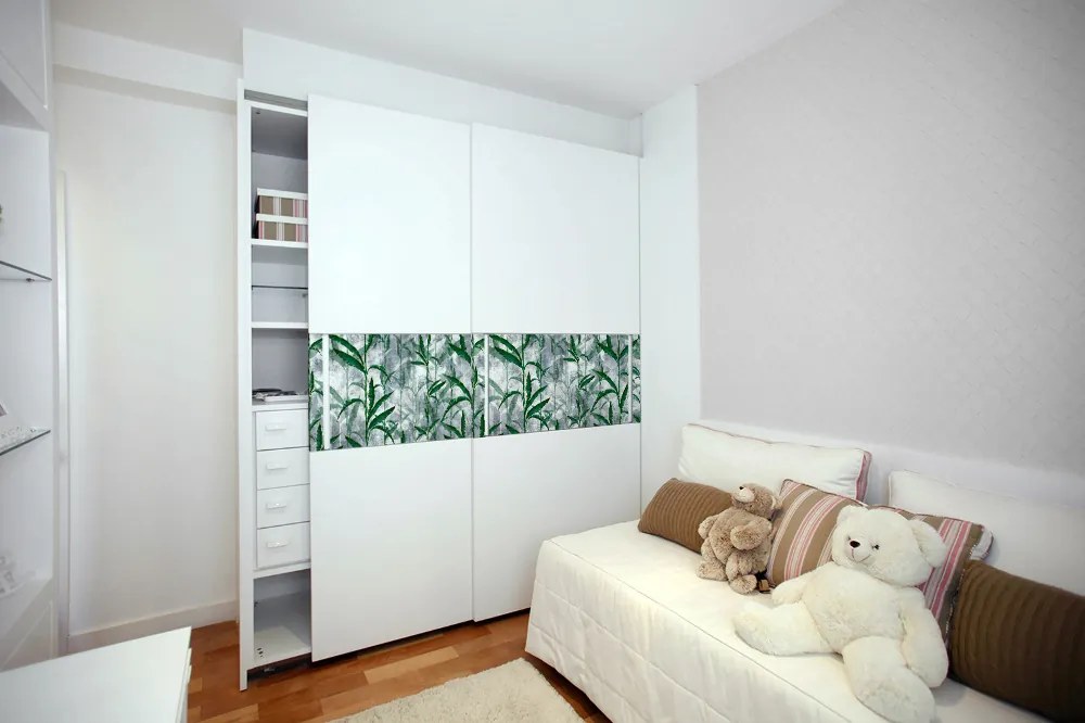 Tapet mobila Model loft vegetație tropicală