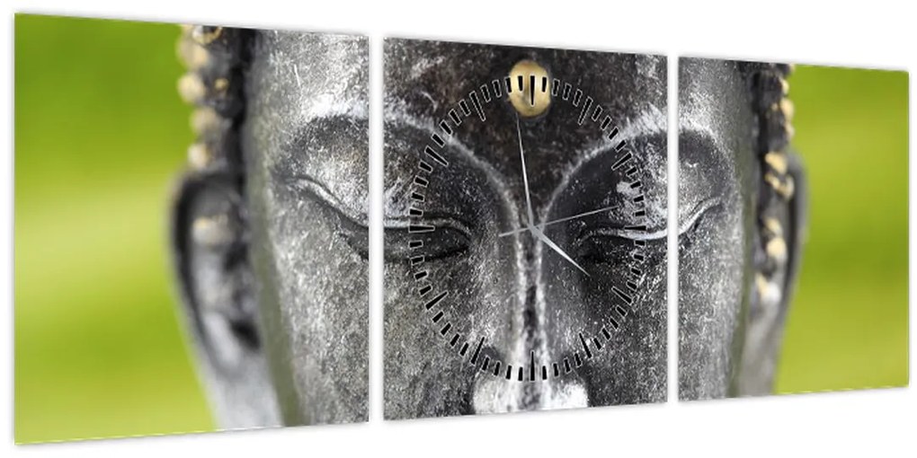 Tablou - Statuia lui Buddha II. (cu ceas) (90x30 cm)