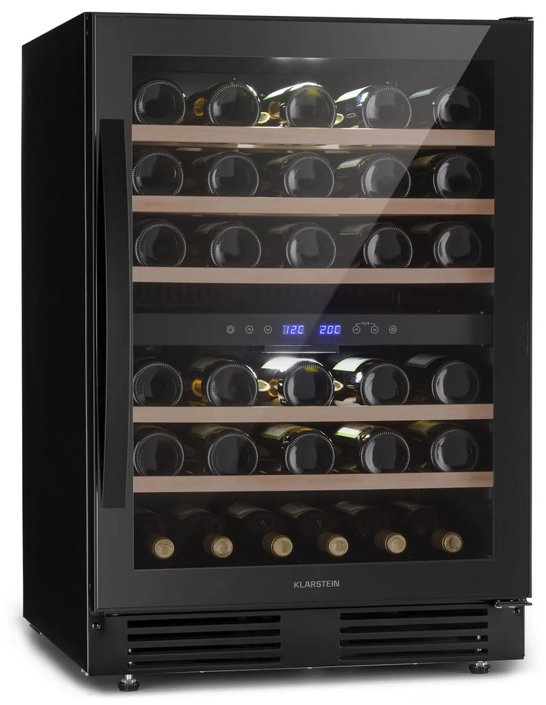 Vinovilla 50 Duo, Frigider pentru vinuri cu două zone, 53l, 17 fl., ușă din sticlă în 3 culori