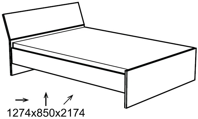 Pat matrimonial 180x200 typ TA-24 Taylor (Stejar wotan) (fără somieră și saltea). Promo -20%. 1041902