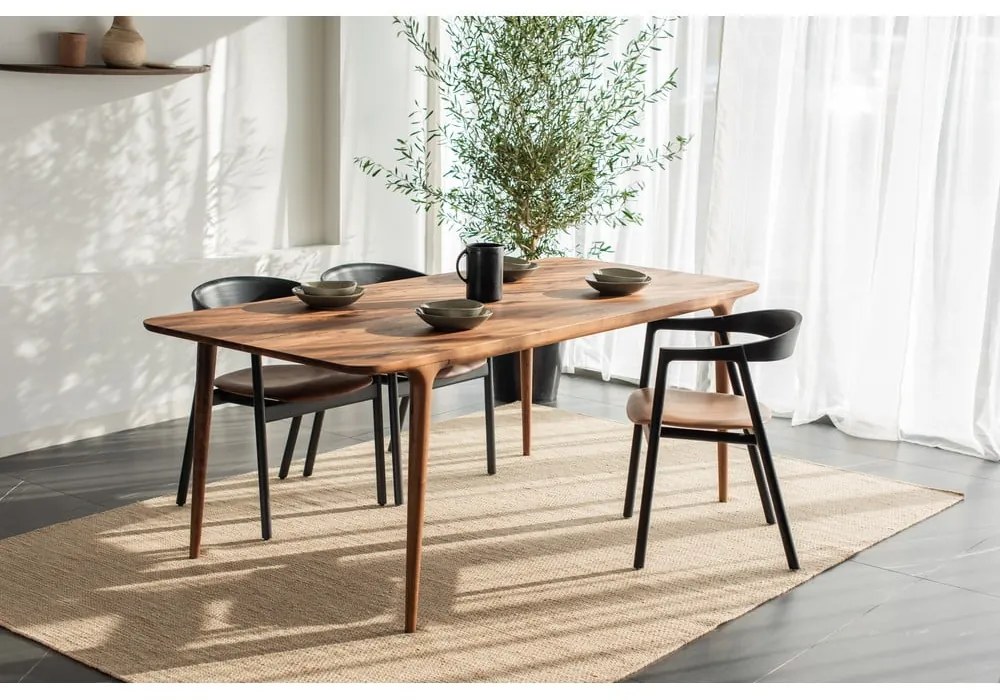 Masă de dining din lemn de nuc 90x180 cm Fawn – Gazzda