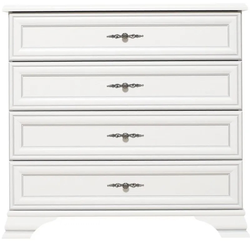 Comoda KENTAK KOM4S, alb alpin