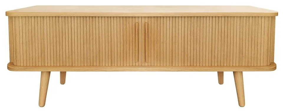 Masă TV în culoare naturală cu aspect de lemn de stejar 138x50 cm Rove – Woodman