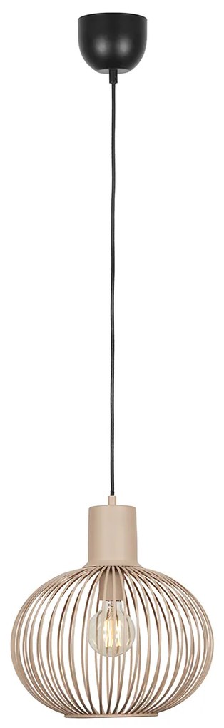 Lampă suspendată modernă cu fir negru cu bej 33cm - Gila