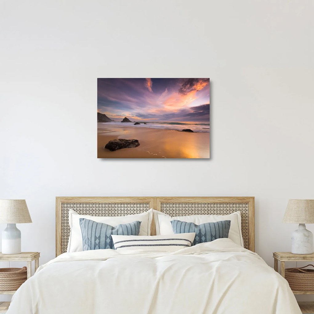 Tablou pe sticlă - Praia da Adraga (70x50 cm)
