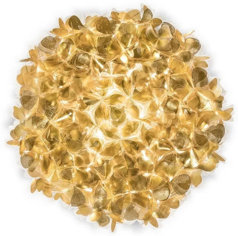 Plafoniera design unicat realizata manual Clizia Mama Non Mama Gold, 78cm