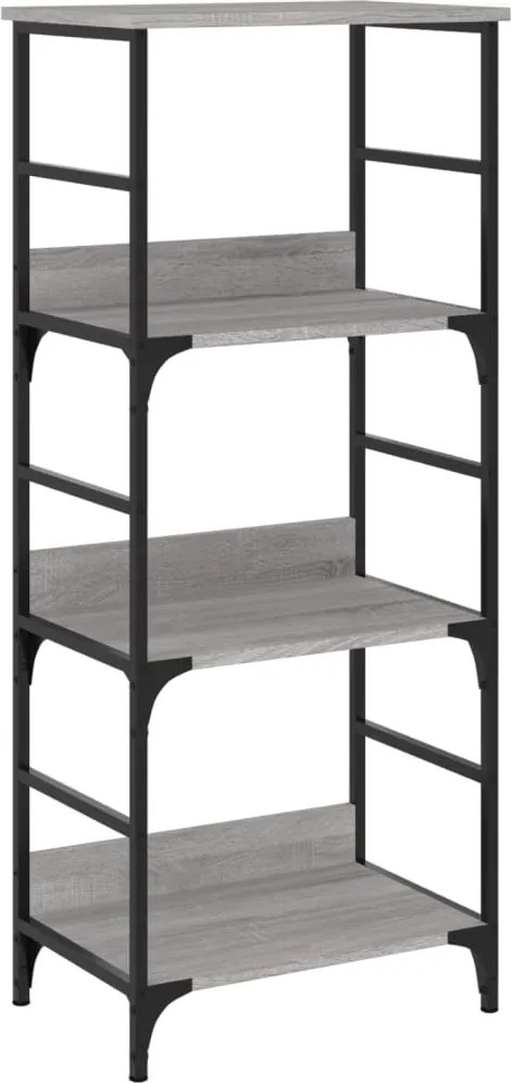vidaXL Raft de cărți gri sonoma 50x33x117,5 cm lemn prelucrat