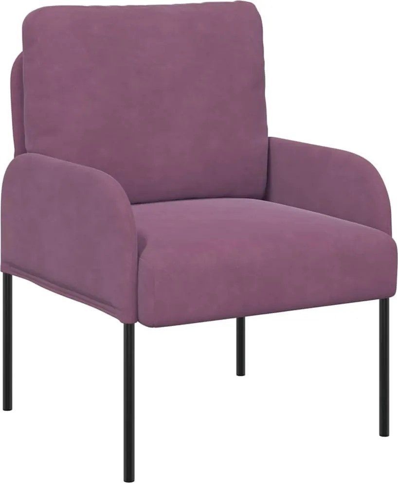 vidaXL Canapele cu pernă 55cm Violet placaj