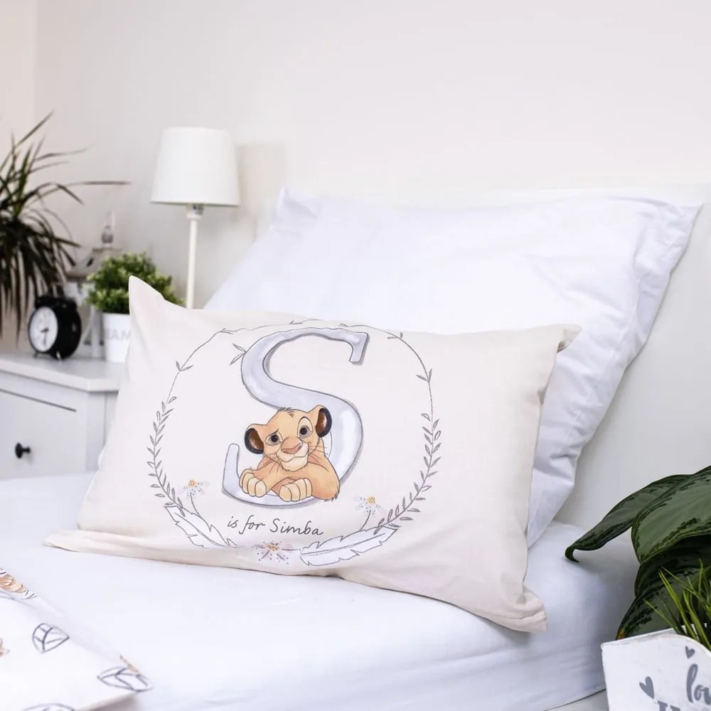 Lenjerie de pat pentru copii galben-deschis din bumbac pentru pătuț 100x135 cm Lion King "Best Friends" – Jerry Fabrics