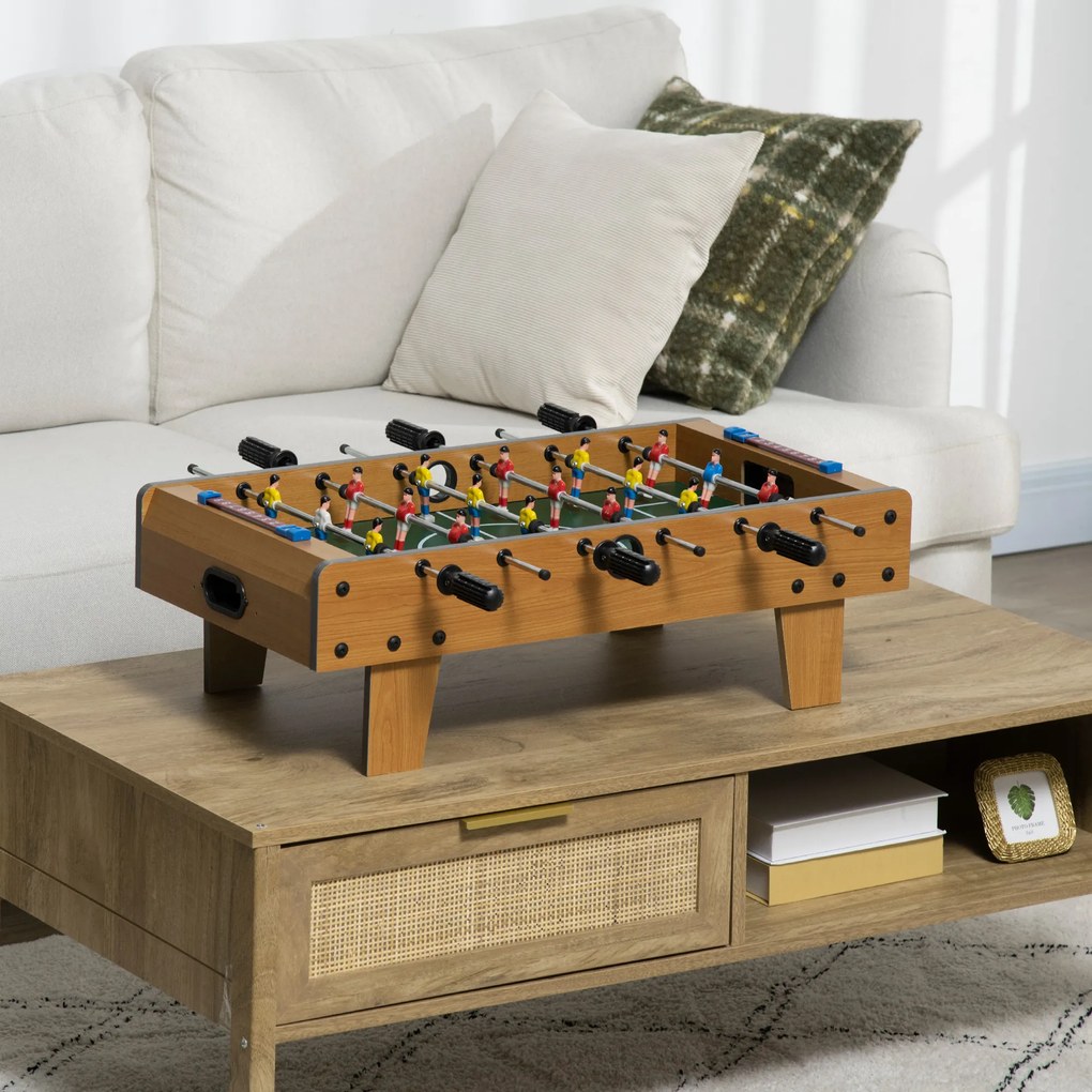 HOMCOM Masă de fotbal pentru copii de peste 6 ani 2 mingi 18 jucători 69 x 37 x 24 cm | Aosom Romania