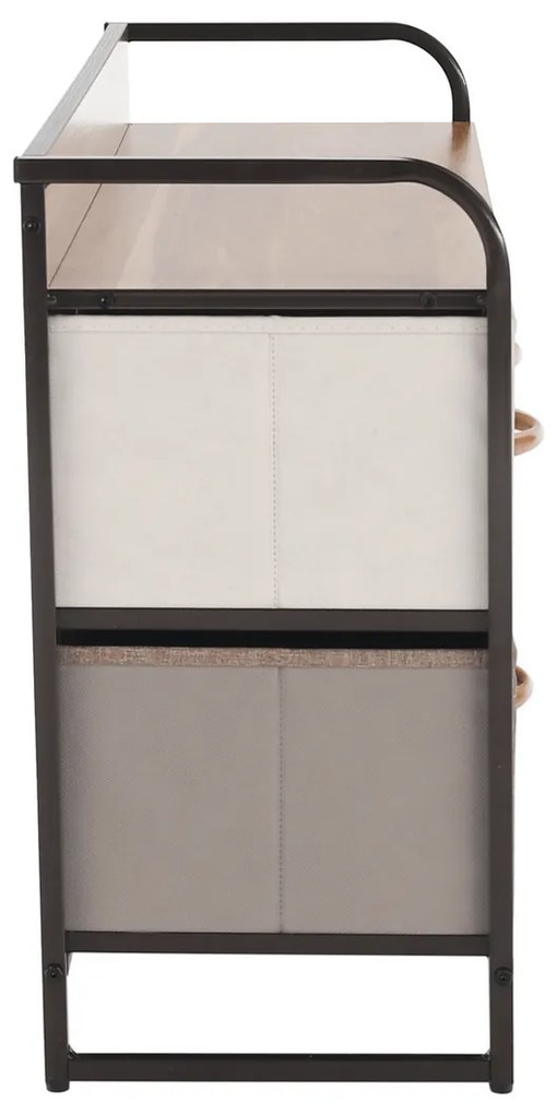 Comoda cu sertare din material textil HAZEL TIP 4,maro, S