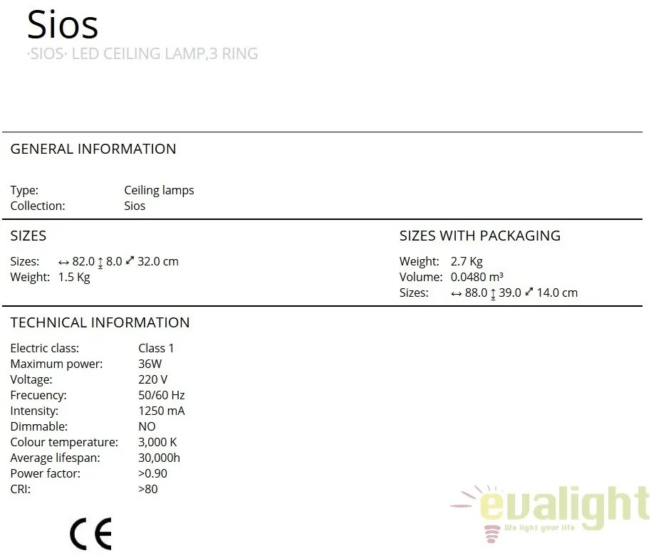 Lustra / Plafoniera LED stil modern Sios SV-518394