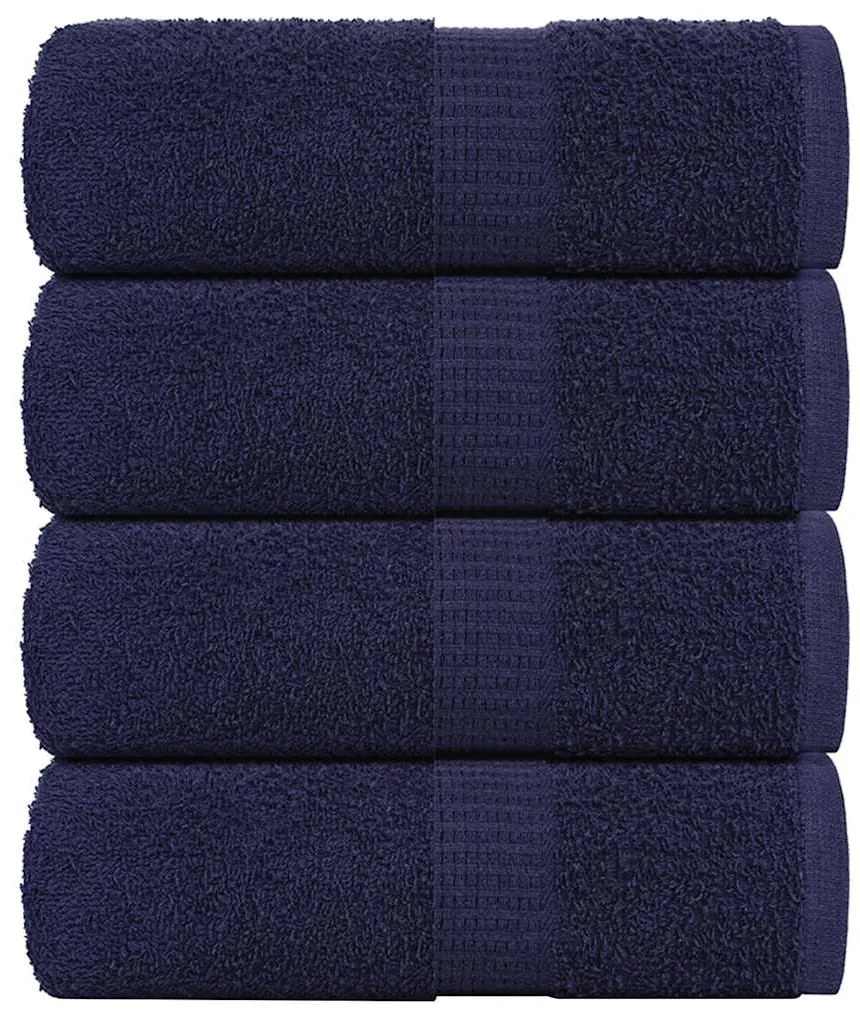 vidaXL Prosoape de baie 4 buc. FROGN albastru marin 30x30 cm 100% bumbac