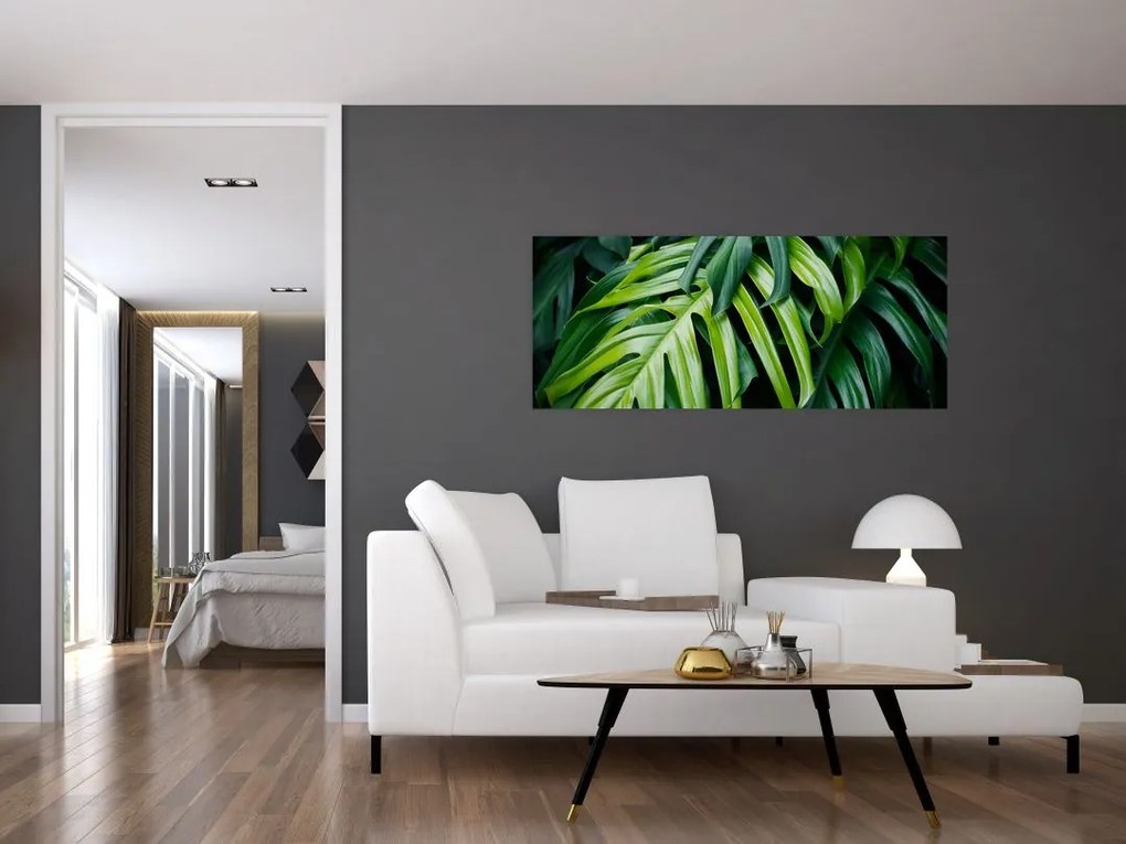 Tablou - Frunze tropicale (120x50 cm)