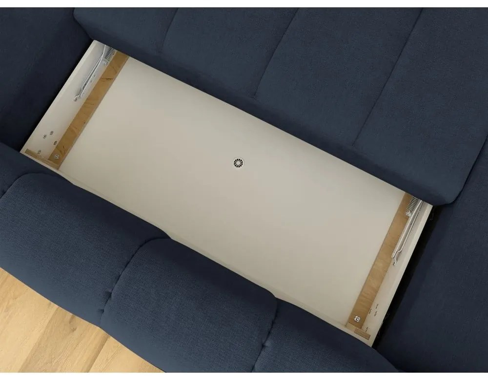 Colțar albastru închis extensibil/cu spațiu de depozitare (cu colț pe partea dreaptă/în formă de "U") Fuji – Bobochic Paris