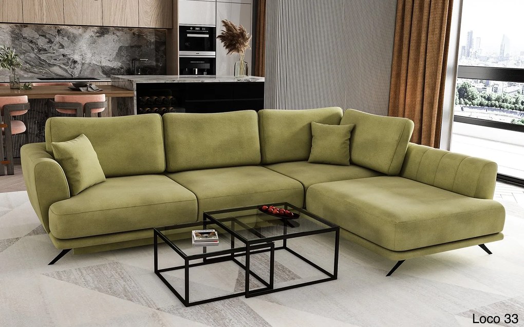 Colțar lemn masiv Extensibil Leona Depozitare 280x178cm Personalizabil