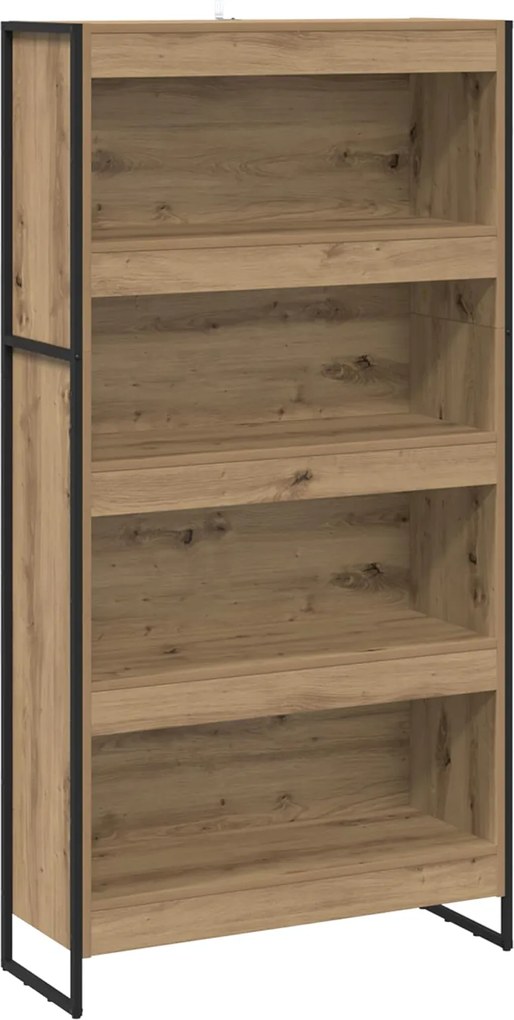 vidaXL Dulap pentru cărți 2 pcs Stejar artizanal 80 x 30 x 155 cm