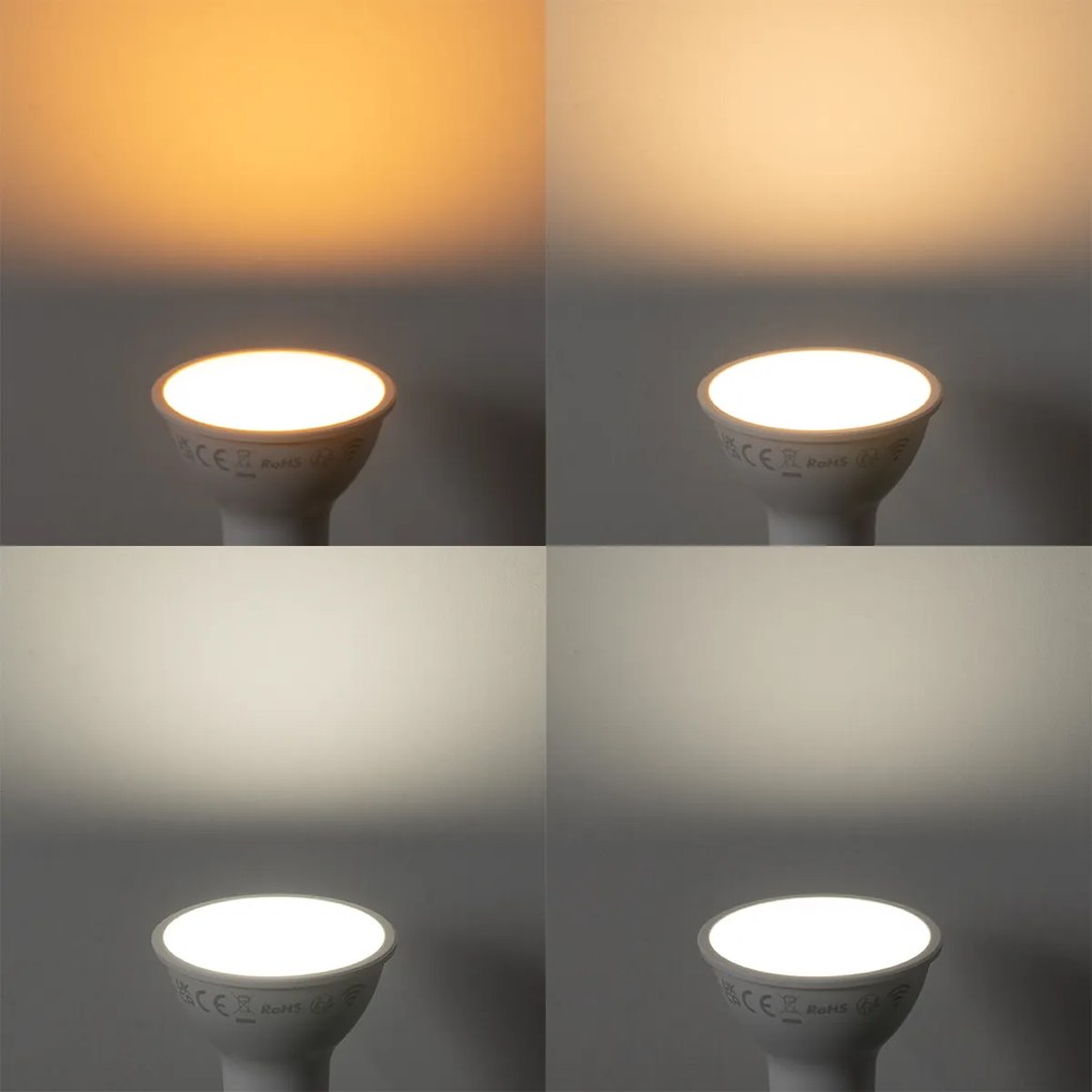 Set de 5 becuri LED GU10 50mm clare 4.7W 400 lm 2200-2400K