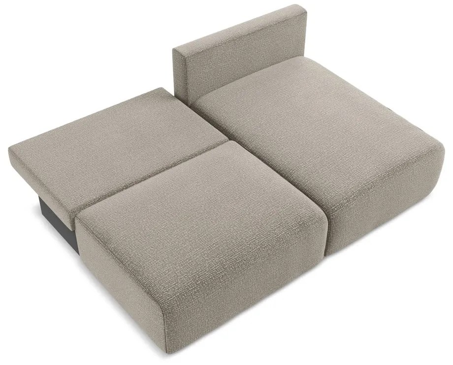 Colțar bej extensibil/cu spațiu de depozitare (cu colț pe partea dreaptă) Kalena – Makamii