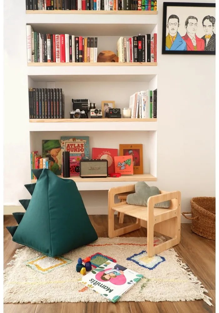 Fotoliu sac pentru copii verde Dinosaur – Little Nice Things