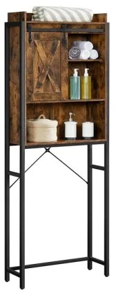 Etajeră pentru baie RENARO, maro/negru