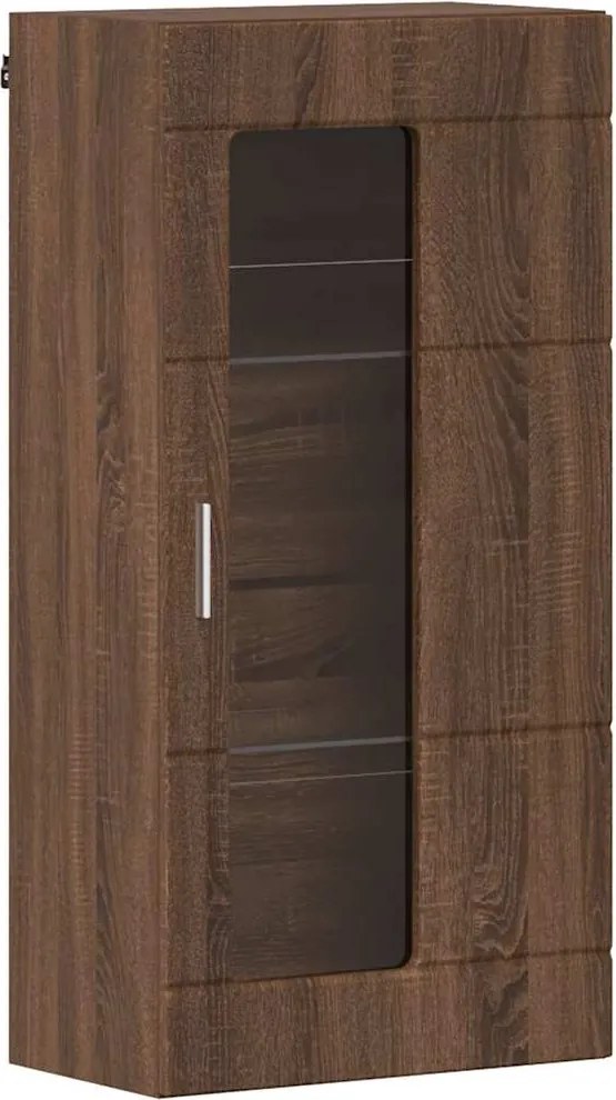 vidaXL Dulap din Lemn Stejar închis 50 x 29 x 100 cm Lemn compozit