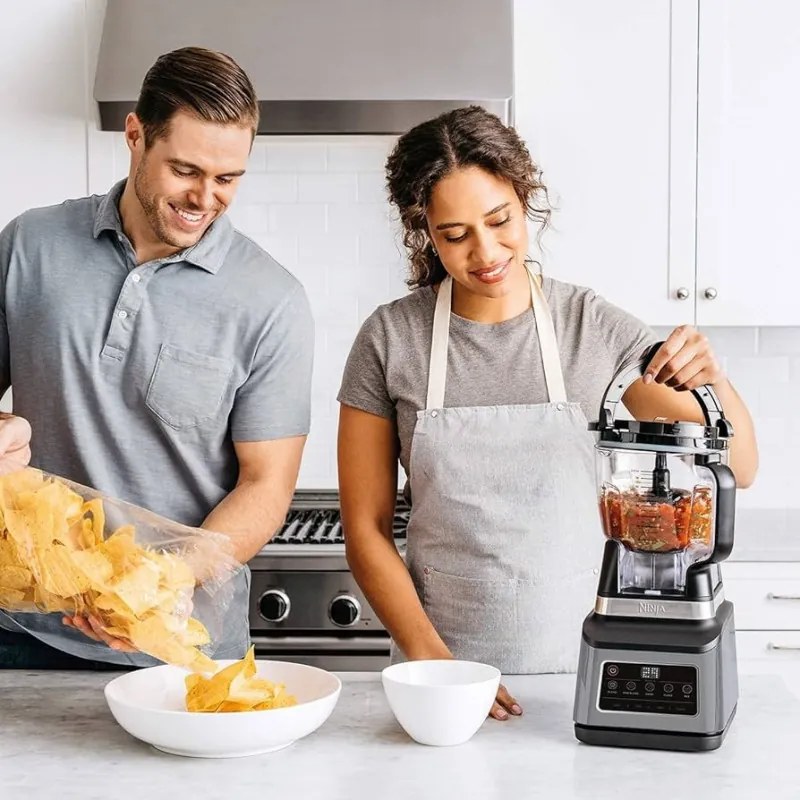 Blender Ninja BN800EU, 1200W, 2.1L, 3in1, Auto-iQ, 3 viteze, 21.000 rpm, Fara BPA, Zdrobire gheata, Negru