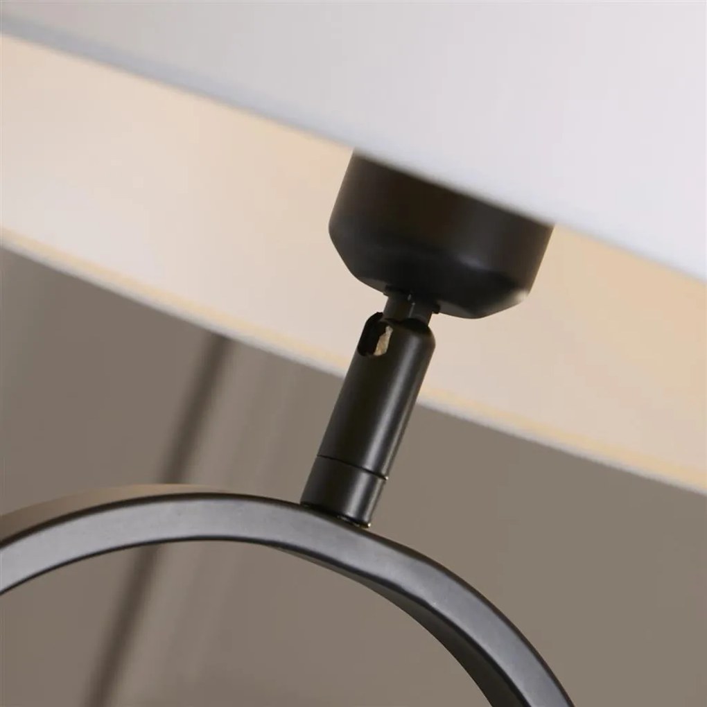 Veioza/Lampa de masa decorativa Modish negru/alb