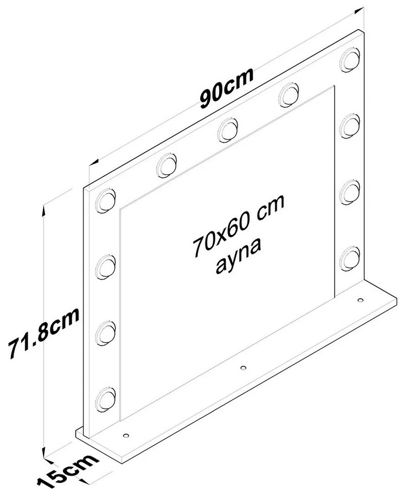 Oglindă decorativă Ella White