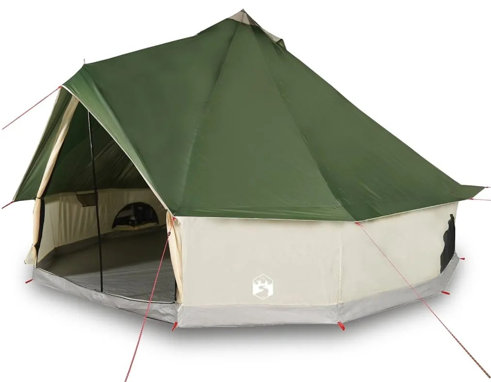 Cort de familie Tipi pentru 8 persoane, verde, impermeabil