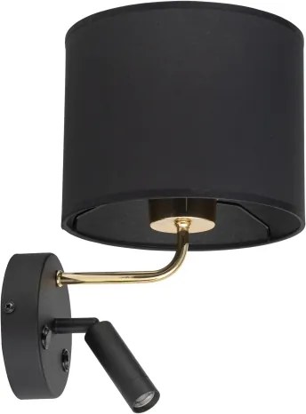 LED lampă flexibilă RICHI 1xE27/15W + LED 3W, 230V, negru