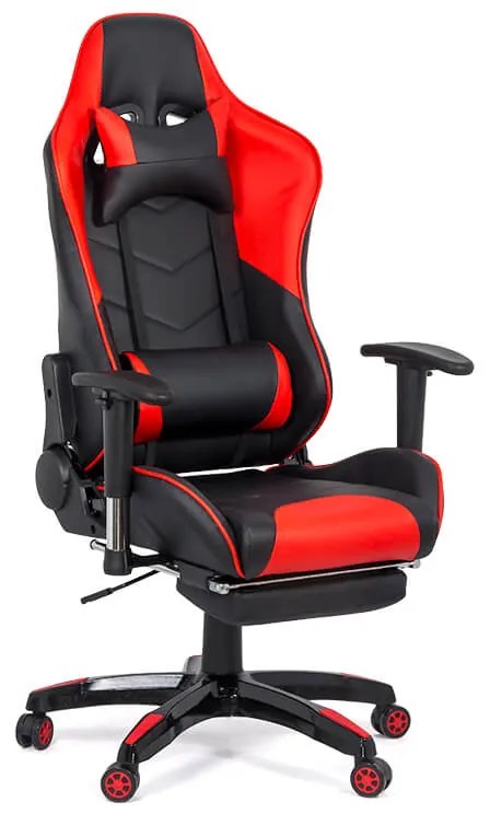 Scaun gaming rosu din piele ecologica, ergonomic si reglabil OFF 306