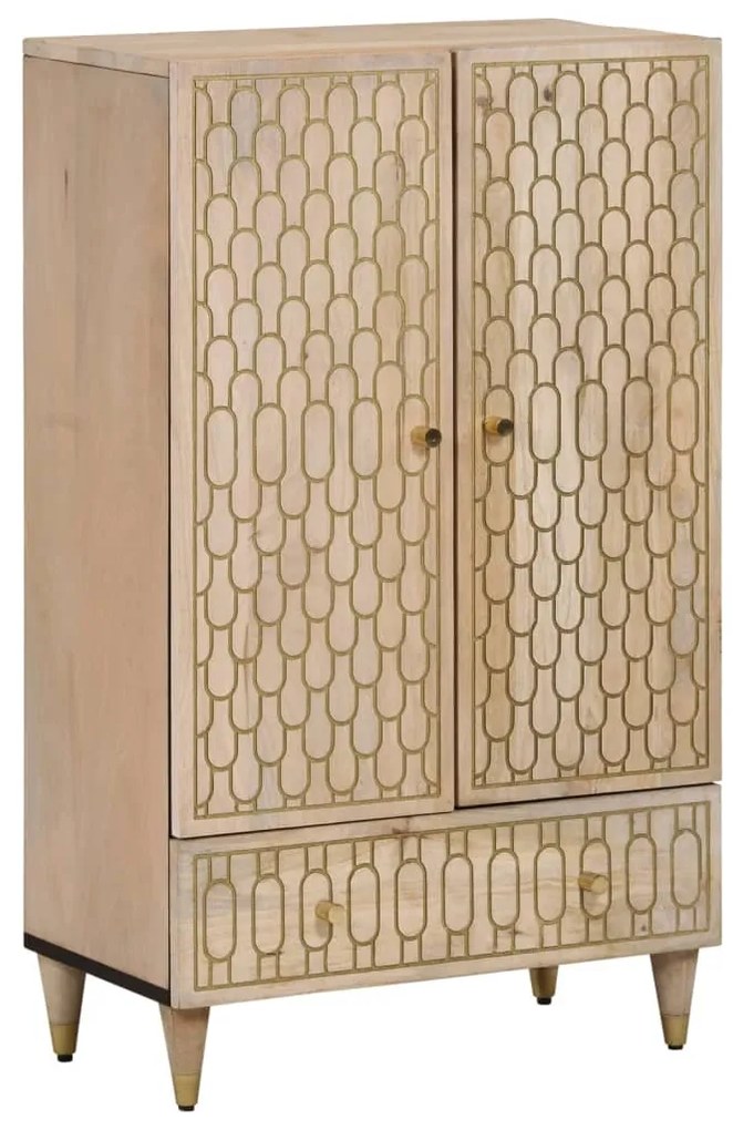 vidaXL Dulap înalt, 60x33x100 cm, lemn masiv de mango